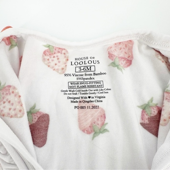 Bundle House of Loolous Strawberry Bamboo Sleeper EZPZ  Strawberry Crib Shoes - Picture 3 of 7